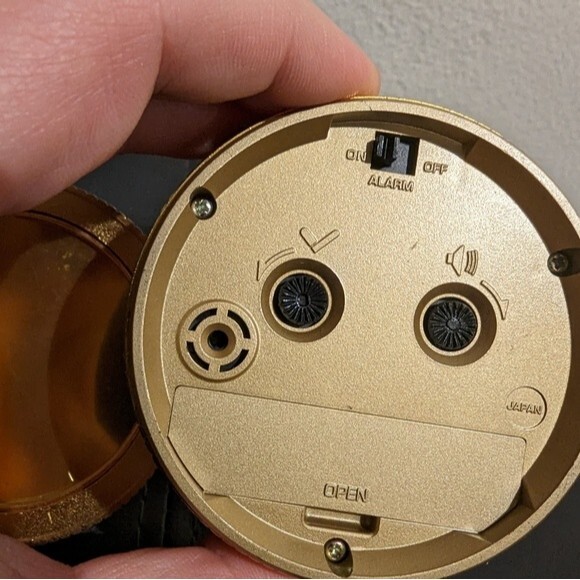 Angelus metal clock vintage 1980s Maljack Productions Home Video Motion Company - Picture 7 of 11